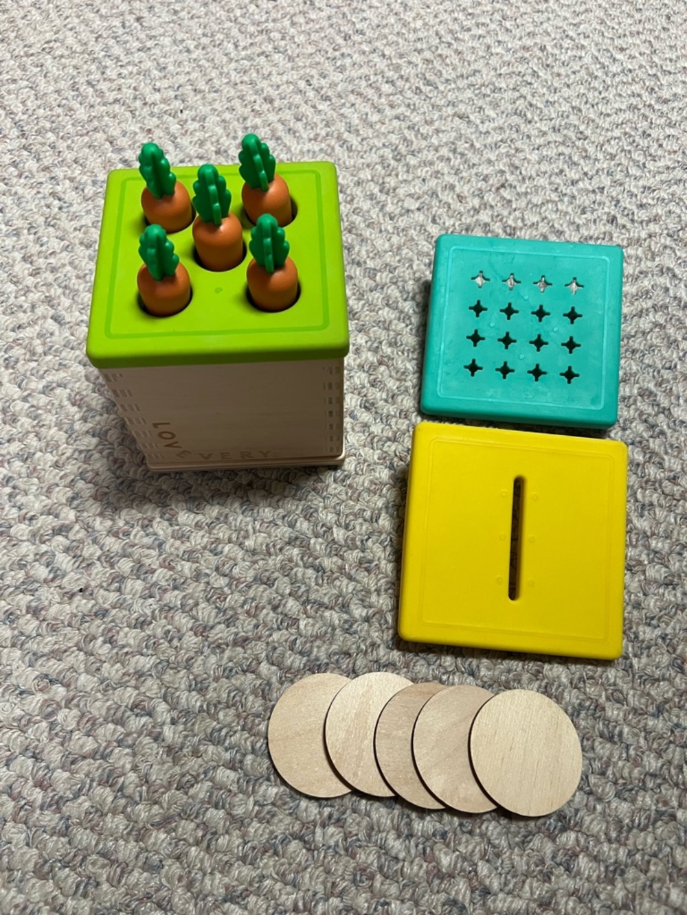 Lovevery wooden fine motor sorting activity set